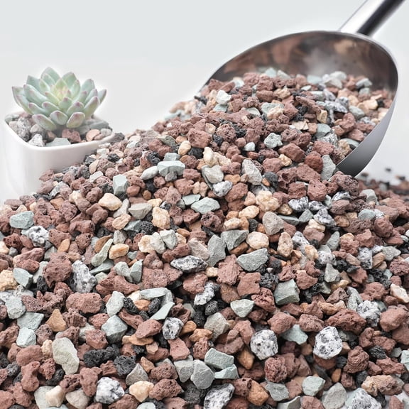20lb Mix Horticultural Lava Rocks for Plants, 3/8" Gravel for Cactus | Colorful Succulent Potting Soil Amendments, Decorative Bonsai Gritty Rock, Pumice for Plants, Vase Fillers, Top Dressing
