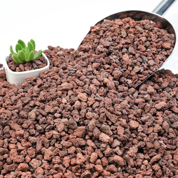 20lb Red Lava Rocks for Plants, 3/8" Succulent Potting Soil Amendments, Decorative Lava Rocks for Fire Pit, Volcanic Gravel for Aquarium, Natural Pebbles Pumice for Cactus, Vase, Top Dressing