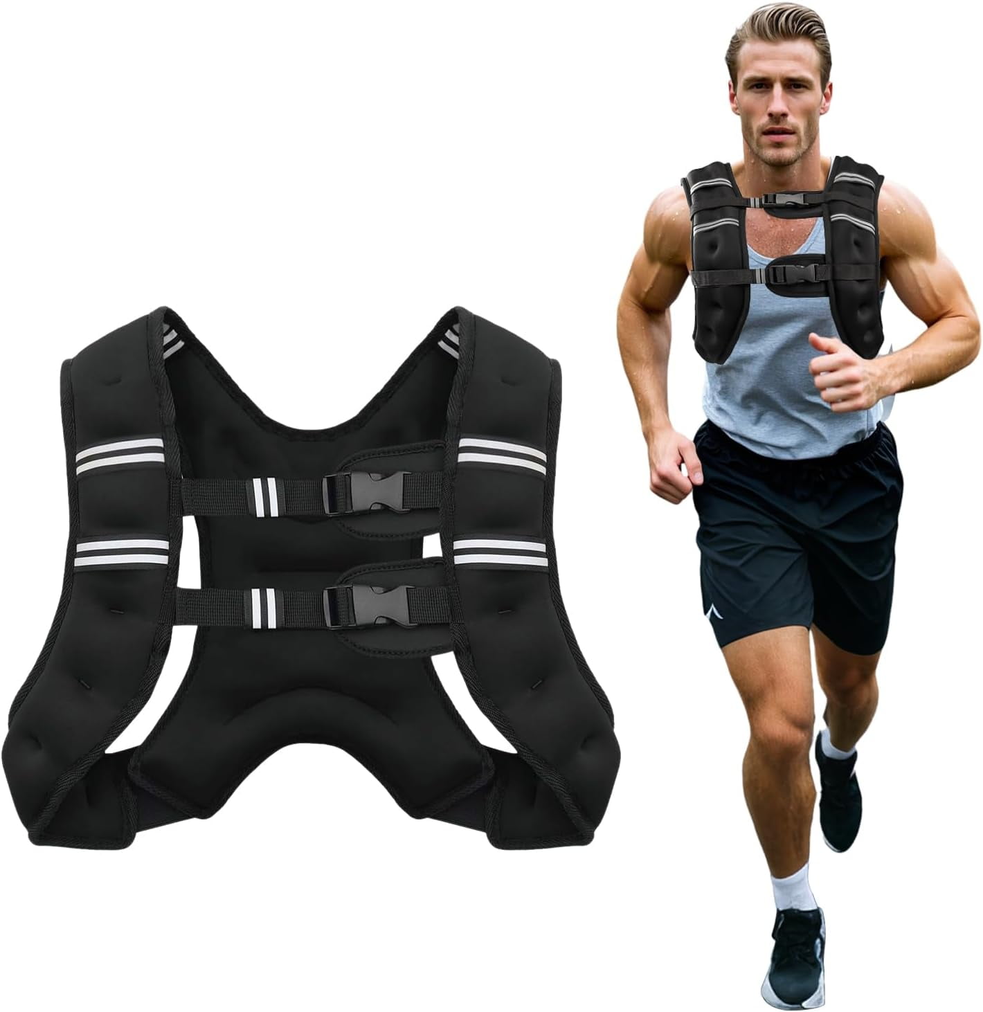 20lb Weight Vest for Walking, Adjustable Weight Training Vest for Running, Exercise