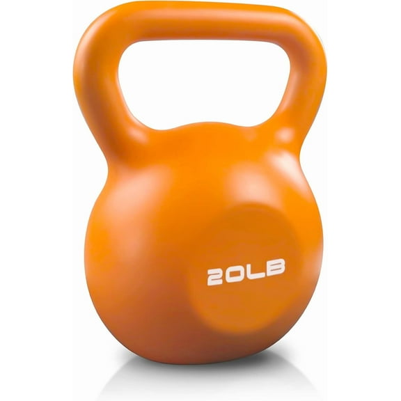 20lbs Kettlebell Set, Strength Training Kettlebells Weight Set for Women, Vinyl Coated Kettle Bell for Home Gym Workout Weight Lifting Equipment, Comfortable Grip Wide Handle Weights
