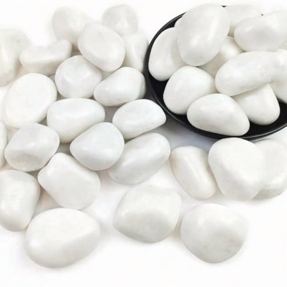 20lbs White Rocks for Landscaping2-3 Inch Decorative Pebbles for Plants River Rocks for Backyard Flower Beds Indoor Fountains Paths Aquarium Vase Outdoor Garden