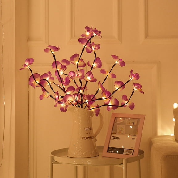 20led simulation phalaenopsis branch lights, warm light, holiday and interior decoration lights.
