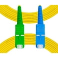 thumbnail image 1 of 20m(66ft) OS2 SC/UPC to SC/APC Fiber Optic Patch Cable, Single Mode, Simplex 2.0mm Diameter OS1 OS2, 1 of 6