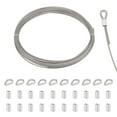 20m Long Stainless Steel Cable 3mm Wire Rope Kit Aircraft Cable Garden
