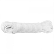 20m Nylon Rope Cord - Heavy-Duty Clothesline for Garden, Camping & Outdoor Use 65ft,White
