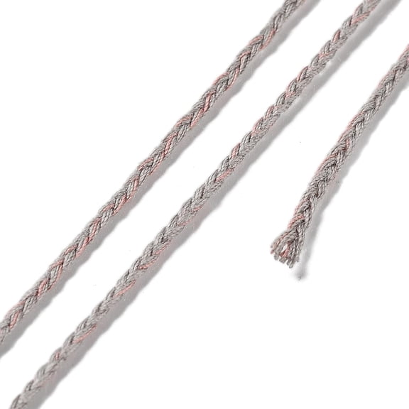 20m Polycotton Cord Flat for DIY Jewelry Making Light Grey 2x0.7mm 21.87 Yards (20m)/Roll gray