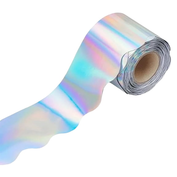 20m Rainbow Bulletin Board Borders, Fan Shaped Classroom Boarder Trim, Colorful Board Frame for Classroom Wall Decoration