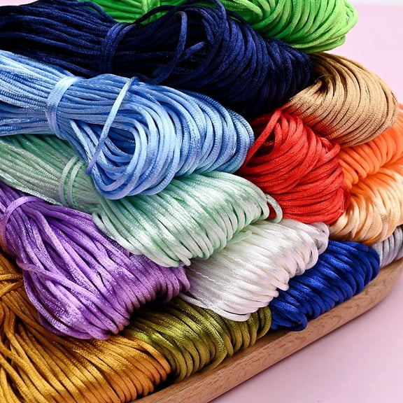 20meter Earthy Yellow Roll 1 5mm No 7 Polyester Jewelry Cord Stain Nylon Thread Chinese Knot String Rope For DIY Bracelet Necklace Line Shamballa String Thread