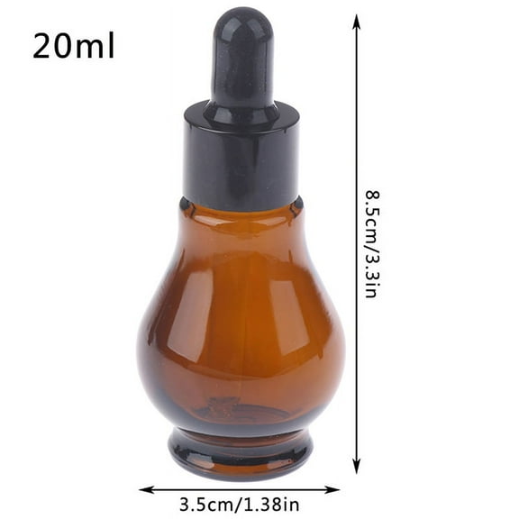 20ml Empty brown Glass Dropper Bottles with Pipette for Essential Oil 1pcs