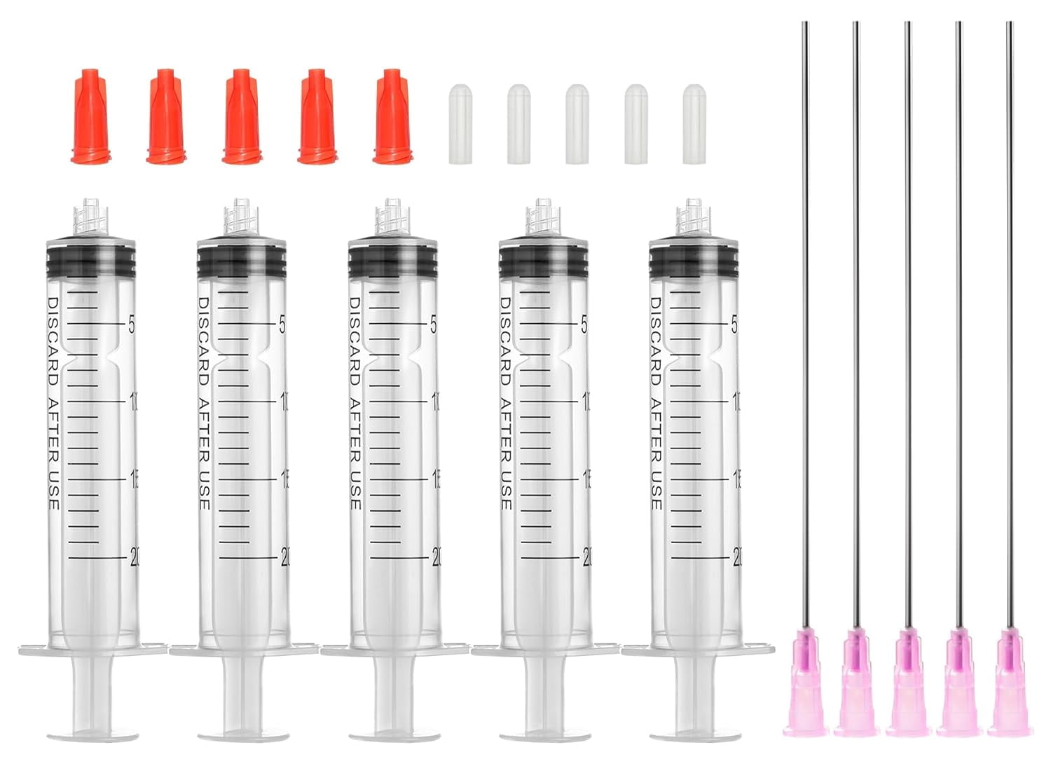 Tube Ink Injector 20ml Glue Applicator Syringes with 18G 4 Inch Blunt Tip Injector Long ...