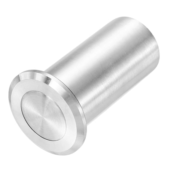 20mm/0.79" Door Latch Dust Protector, 304 Stainless Steel Dust-Proof Security Sliding Lock Inserts, Barrel Bolt Lock Accessories for Interior and Outdoor Latch, Silver