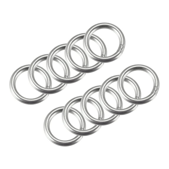 20mm(0.79") Outer Dia. 3mm Thickness Welded O Ring 304 Stainless Steel 15 Pack
