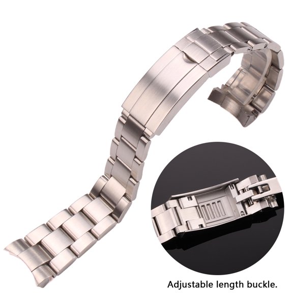 20mm 904 Stainless Steel Watch Band Strap With Fine Tuning Pull Button Clasp Fit For Submariner Men's Bracelet