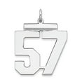 thumbnail image 1 of 20mm 925 Sterling Silver Large Polished Pendant Necklace Sport game Number 57 Pendant for Women, 1 of 2
