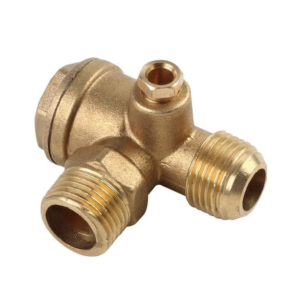 20mm Air Compressor 3-Port Brass Male Threaded CheFor CK Valve Connector Tool