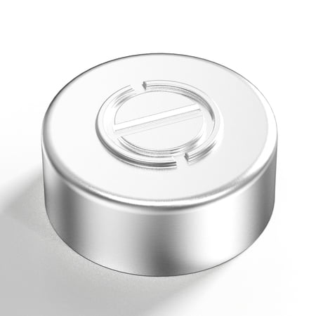 20mm Aluminium Cap for Crimp Glass Vial Aluminium Sealing Top(Silver)100PCS