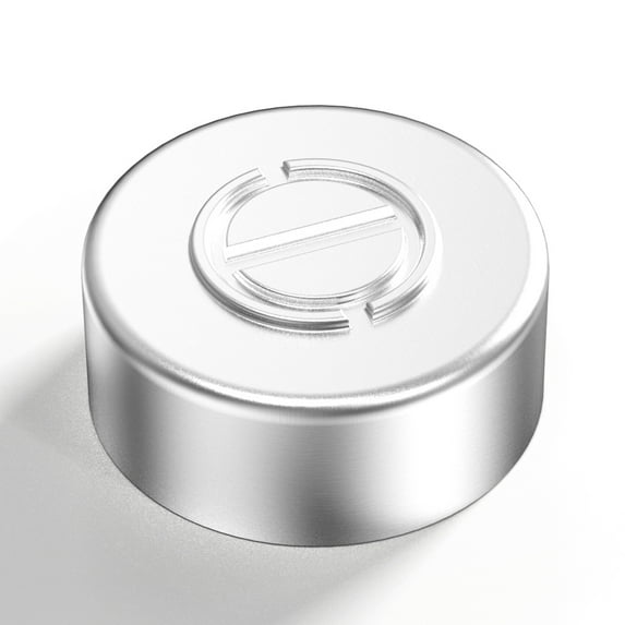 20mm Aluminium Cap for Crimp Glass Vial Aluminium Sealing Top(Silver)100PCS