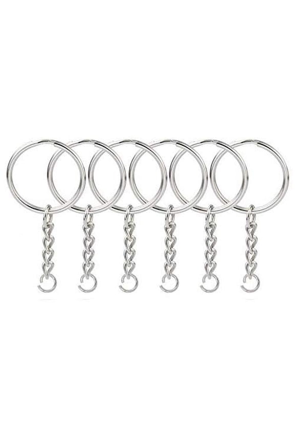 20mm Black Double Split Flat Round Jump Ring Clip Jewelry Making Metal Clasp Connector Purse Making Hardware Webbing Key Ring Hook (Black 10pcs)