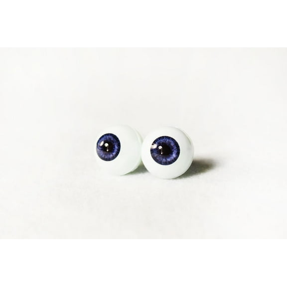 20mm Blue 2pcs Glastic Realistic Premium Doll Eyes Eyeball Made in Japan