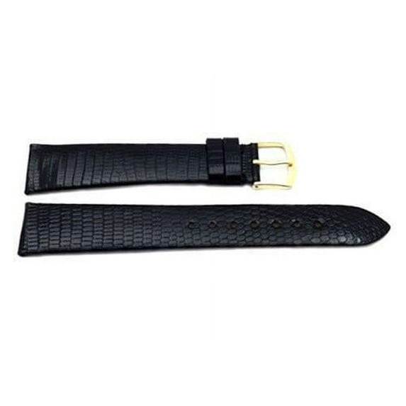 20mm Brown Genuine Java Lizard Men's Long Watch Strap