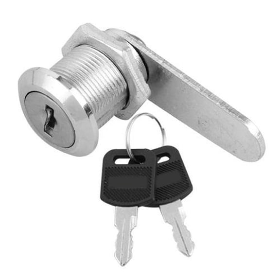 20mm Cam Lock with 2 Keys, Zinc Alloy Drawer Lock for Cabinet, Mailbox, Desk, and Cupboard Security