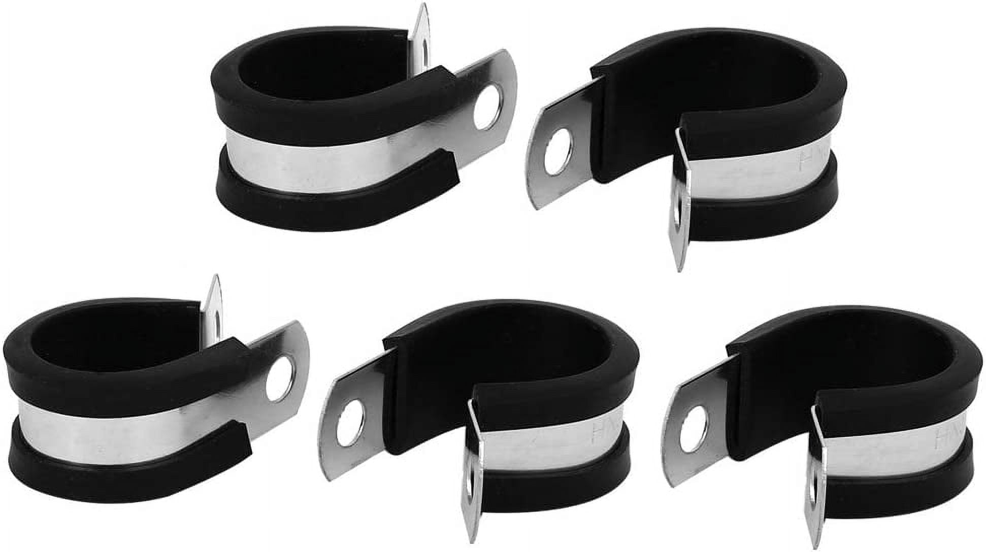 20mm Dia Clamps EPDM Rubber Lined P Clips Cable Hose Pipe Clamps Strap ...