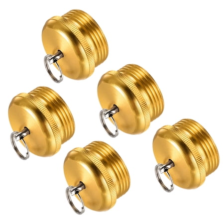 20mm Dia Copper Plated Fishing Rod End Cup Protector, 5 Pack