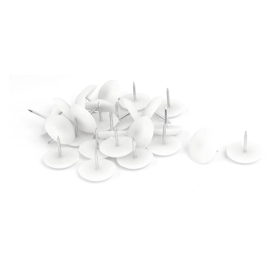20mm Dia Plastic Pad Protector Leg Feet Glide Nails 26PCS for Furniture Chair