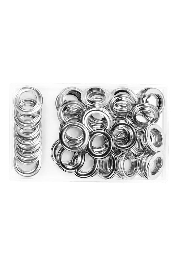 20mm Eyelet Set Large Tarpaulin Eyelet Set Silver Metal Grommet Eyelet Set for Curtains Canvas Fabric Clothing