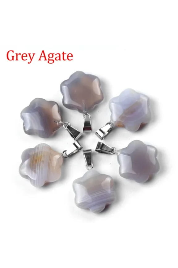 20mm Flower Shaped Pendant Crystal Stone Gemstone Beads for Jewelry Making DIY