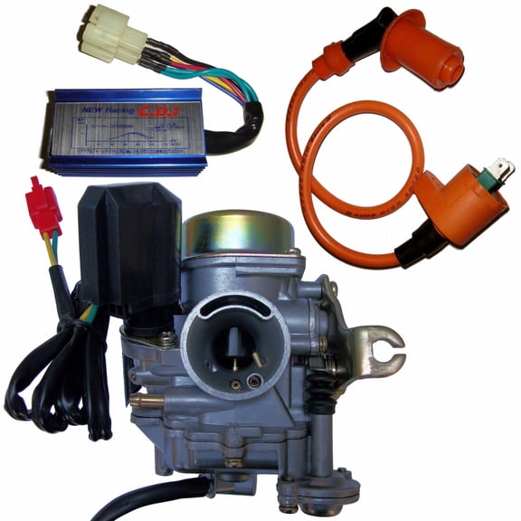 20mm GY6 50 50cc Carburetor Performance CDI Box Ignition coil Chinese Scooter