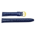 thumbnail image 1 of 20mm Genuine Leather Textured Padded Blue Watch Band, 1 of 1