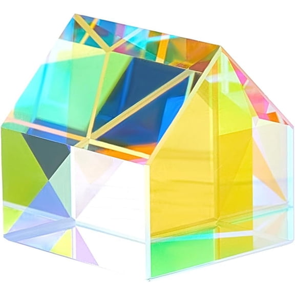 20mm Glass Cube Optical Glass Cube Clear AB K9 Creative Cabin X RGB Dispersion Window Suncatchers for Physics Teaching Art Indoor Home Photography Prop DecorationClear AB