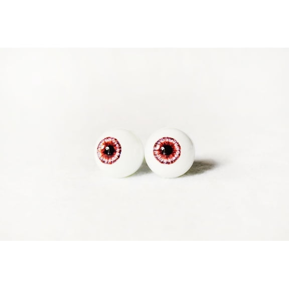 20mm Gray 2pcs Glastic Realistic Premium Doll Eyes Eyeball Made in Japan
