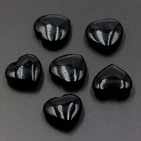 20mm Heart-Shaped Natural Crystal Agate Stones - Hole-Free Bare Stone Ornaments, DIY Craft Decoration Stones, Small Heart Crystal Agate Decorative Stones for Crafts and Displays