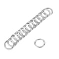 thumbnail image 1 of 20mm ID 3.8mm Thickness Metal O Ring Iron Silver Tone 15 Pack, 1 of 4