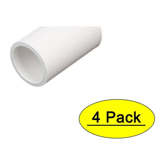 20mm Inner Diameter Straight Pipe Connector Fittings White 4Pcs