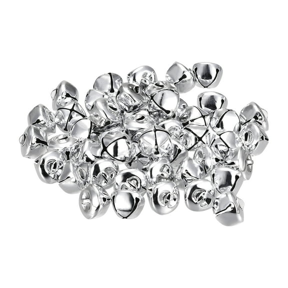 20mm Jingle Bells Craft Bells Carbon Steel Electroplating Silver Tone 80 Pack