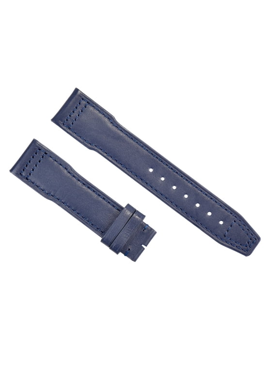 20mm LEATHER WATCH BAND STRAP, Blue, Compatible With IWC PILOT TOP GUN PORTUGUESE SPITFIRE BLUE