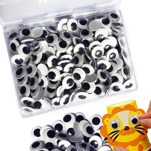 20mm Large Googly Eyes Self Adhesive, 0.78 Inch Wiggly Eyes for Crafts with Strong Sticky Backing (Upgraded Easy-Peel Backing), Craft Eyes for Home Decor, DIY Crafts Projects (150 Pieces)
