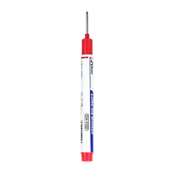 20mm Long Nib Deep Hole Marker Pens Break-Resistant Marker Pen Waterproof Carpenter Ink Pen Woodworking Marker Fast-Drying Permanent Marking Tool Construction Marker