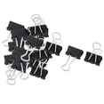 thumbnail image 1 of 20mm Metal Binder Paper Clip Desk Document for Home Office 24 Pcs Black, 1 of 2