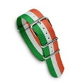 thumbnail image 1 of 20mm Military MoD Nylon Watch Strap - Green White Orange, 1 of 1