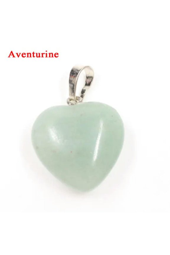 20mm Natural Heart Pendant Gemstones Mixed Stone Reiki Chakra Healing Beads Gift