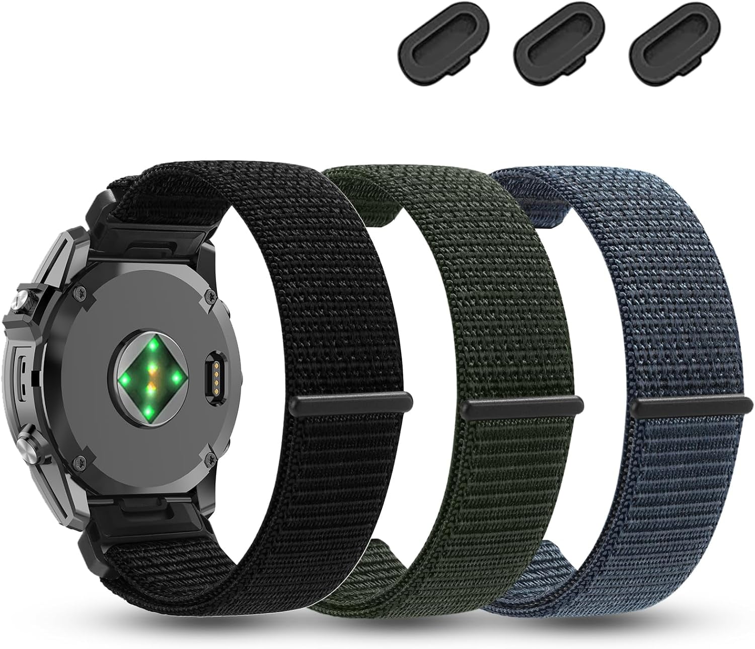 Niboow Cinturino Intrecciato Nylon 20mm QuickFit Per Garmin Fenix 8 43mm / Fenix 7S / 6S / 5S | Morbido, Magnetico, Traspirante - 3