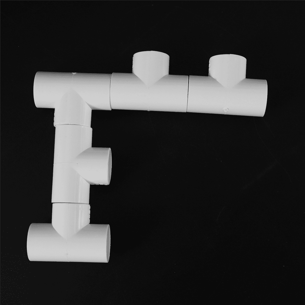 20mm PVC Tee 3 Way Water Pipe Tube Adapter Connectors White 50 Pcs ...