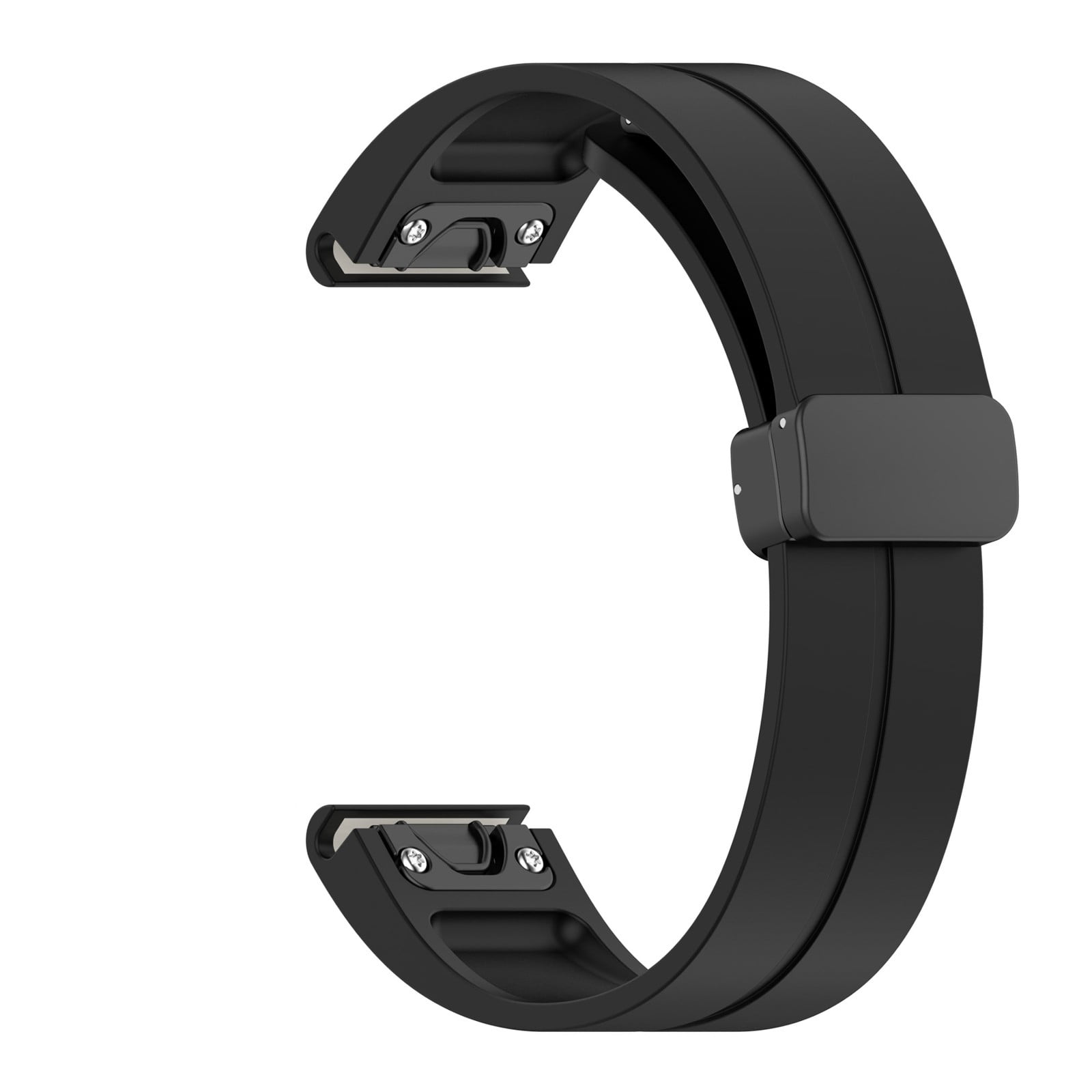 【20mm】Quick Release Silicone Breathable Sweat Proof Folding Clasp Watch Band Compatible With