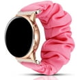 thumbnail image 1 of 20mm Scrunchie Watch Band Compatible with Samsung Galaxy watch 42mm,Soft classic pattern Replacement Wristbands for Samsung Galaxy Watch Active/Active 2 (Pink), 1 of 11