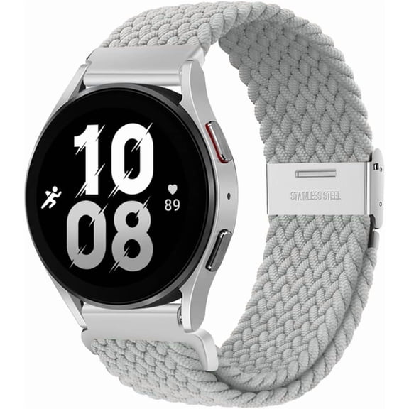 20mm Sport Loop Band Compatible with Samsung Galaxy Watch 7 6 5 4 Band 40mm 44mm/Watch 5 Pro 45mm/Galaxy Watch 4 6 Classic Band 42mm 46mm 43mm 47mm/Watch 3 41mm/Active 2 Nylon Braided Strap Women Men