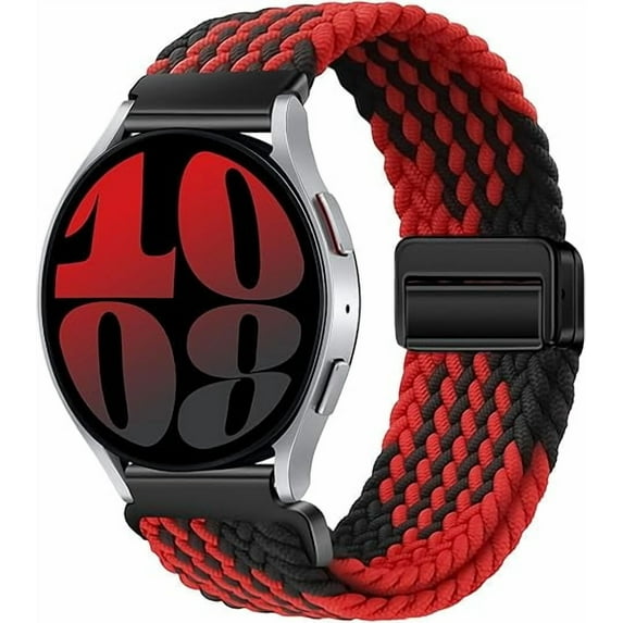 20mm Sport Loop Band Compatible with Samsung Galaxy Watch 7 6 5 4 Band 40mm 44mm/Watch 5 Pro 45mm/Galaxy Watch 4 6 Classic Band 42mm 46mm 43mm 47mm/Watch 3 41mm/Active 2 Nylon Braided Strap Women Men